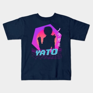 Yato Noragami - Vaporwave Kids T-Shirt